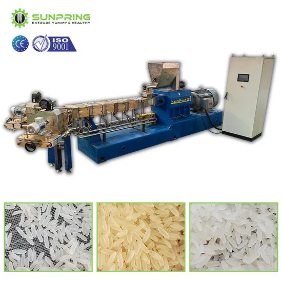 Professional 500kg/H 800kg/H 1000kg/H 1500kg/H 2500kg/H 3500kg/H 5500kg/H Fortified Artificial Insatant Rice Food Extruder Plant Making Processing Machine Line