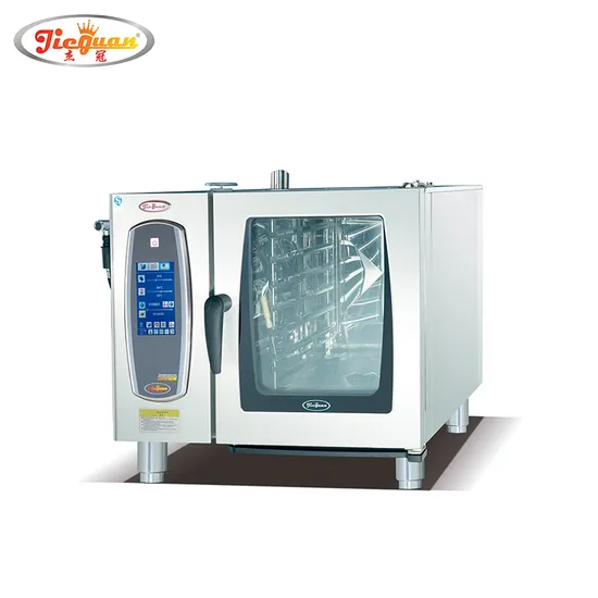 Professional Kitchen Commercial Digital 6 Tray Convection Bread Baking Machine Electric Combi Steamer Oven with CE