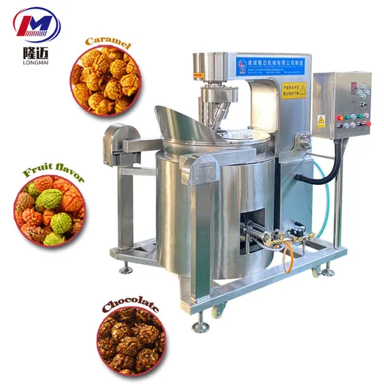 Professional Big Capacity Automatic Industrial Popcorn Machine Flavored Sweet Electric Gas Caramel Popcorn Machine