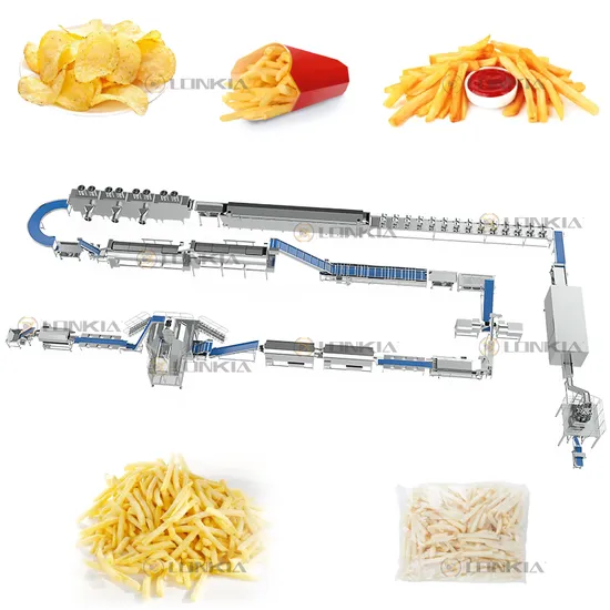 CE Certification Factory Price 100-5000kg/H Frozen French Fries Production Line Industrial French Fries Machine