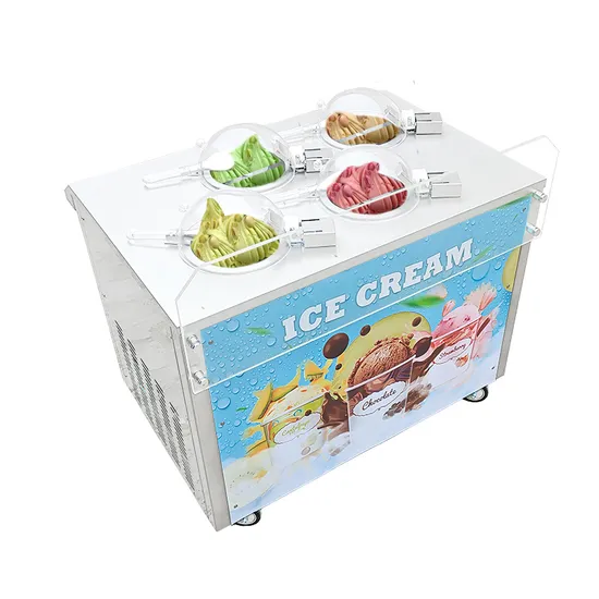 4 Flavors Cylinders Display Freezer Gelato Turkey Hard Serve Ice Cream Machine