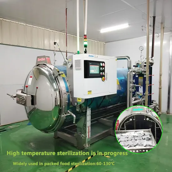 Spray Retort Autoclave for Pet Food Corn Beef Sausage Egg Popping Boba