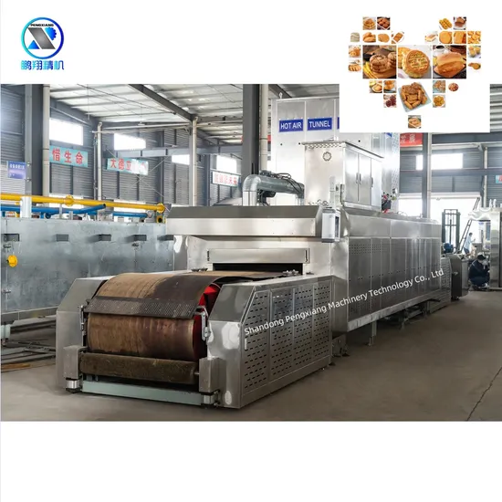 PLC Controlled Model 1200 Gas Tunnel Oven for Cake Bread Production Line