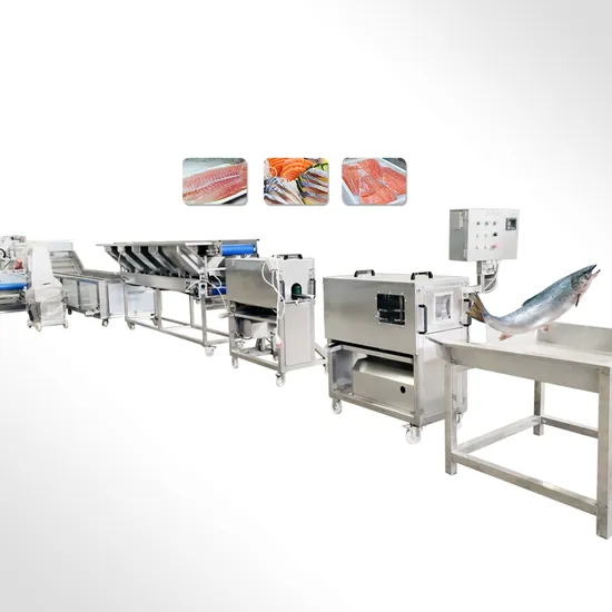 TCA High Quality Automatic Sardine Tuna Fish Skin Cleaning Scaling Fillet Cutting Production Line Machine Price