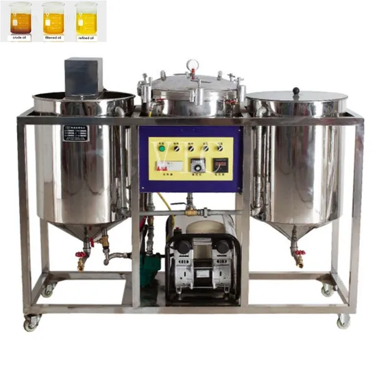 Automatic Competive Mini Vegetable Sunflower Palm Coconut Peanut Edible Cooking Oil Processing Refining Machine Plant Small Scale Cooking Crude Oil Refinery
