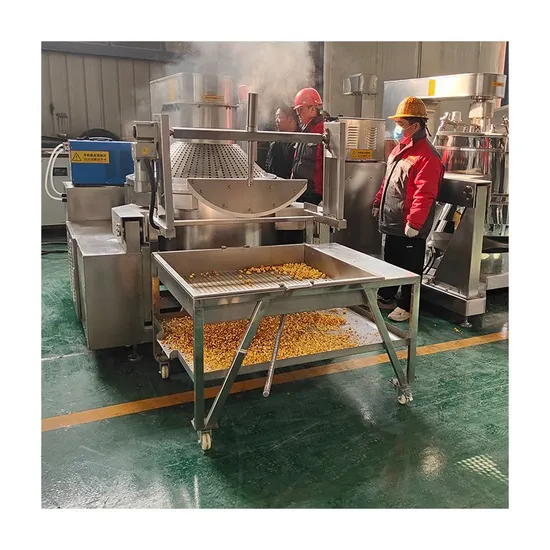 Full Automatic From Popping to Cooling Commercial Gas Electric Induction Heating Electromagnetic Induction Popcorn Making Machine