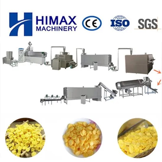 Breakfast Corn Flakes Extruder Machinery Snacks Extrusion Equipment
