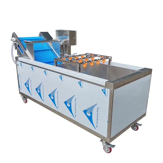Industrial Vegetable Bubble Washing Machine Fruit and Vegetable Cleaning Machine with Ozone Sterilization