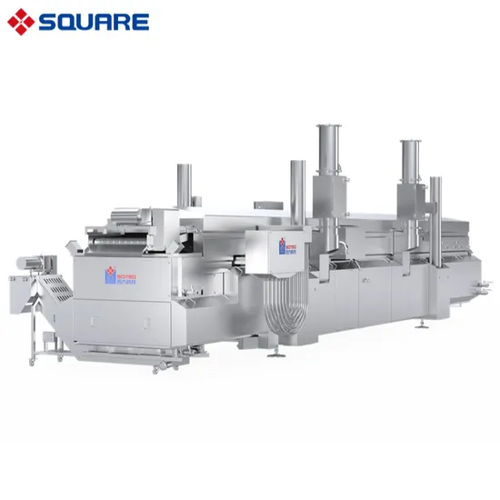 Square New Deisgn Reliable Performance Shrimp French Fries Chicken Nugget Continuous Fryer