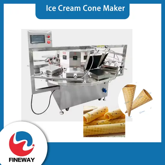 Customized Size Automatic Crispy Egg Roll Ice Cream Cone Rolling Machine Waffle Cone Making Machine