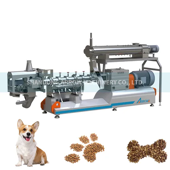Top Quality Arrow Machinery Automatic Double Screw Extruder Pet Food Making Machine Dry Kibble Pet Food Production Line