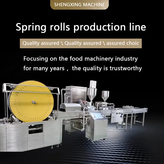 Full Automatic Vietnamese Rice Paper Filipino Egg Roll Production Line Finger Lumpia Shanghai Maker Spring Roll Making Machine