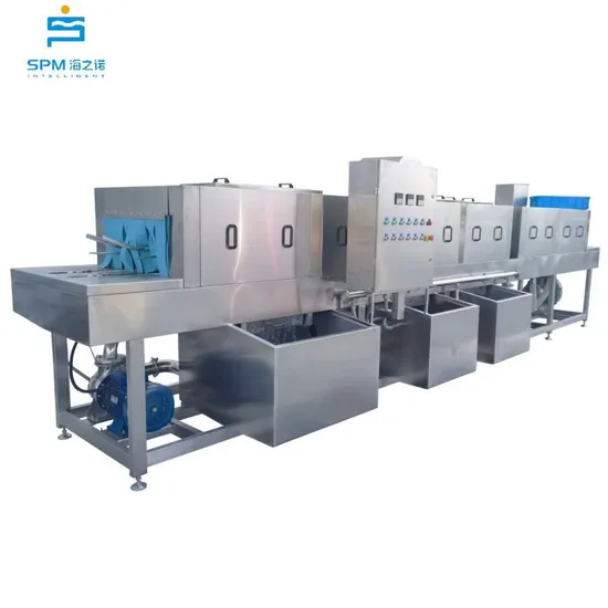 SUS304 High Pressure Automatic Tray/Basket/Crate Washing Machine