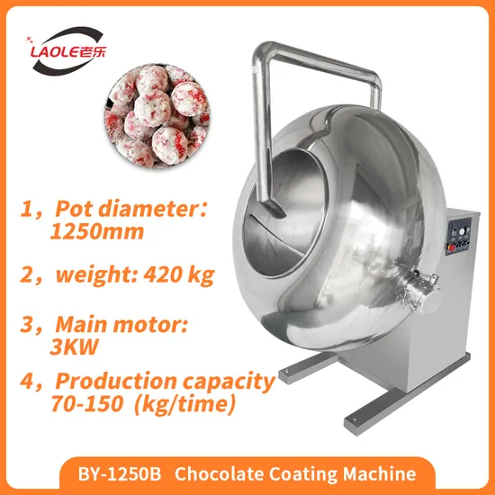 by-1250 Chocolate Coating Pan Chocolate Coating and Polishing Machine