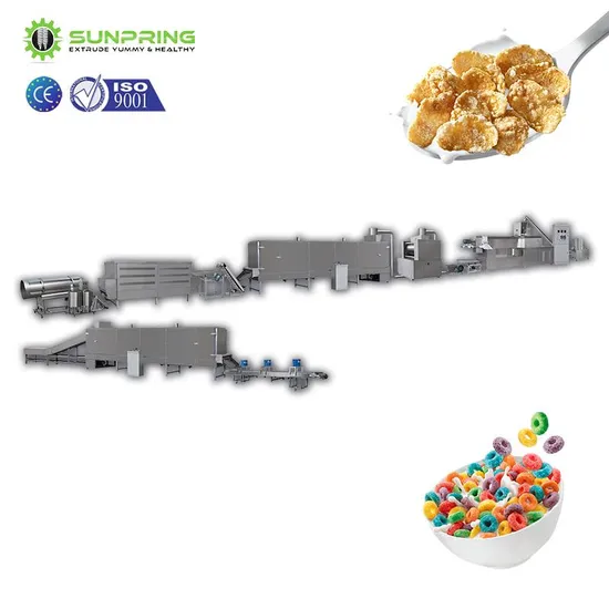 Small-Corn-Flakes-Making-Machine + Breakfast Cereal Corn Flakes Manufacturing Plant with Best Price Making Machine Flake Machine/Breakfast Snack Food Extruder