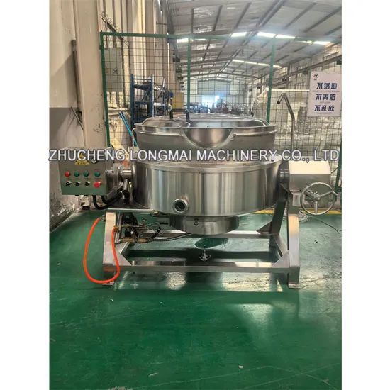 100-1000 Liters Industrial Jacketed Cooking Kettle Self Stirring Cooking Pot Gas Cooking Machine with Mixer