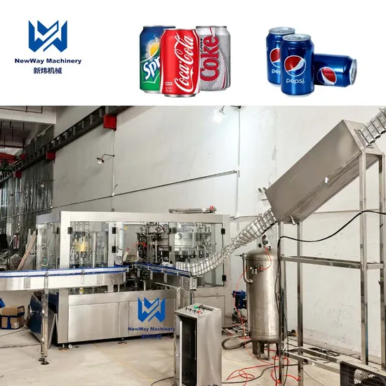 Full Automatic Energy Drink Canning Equipment Carbonated Soft Drink Beverage Aluminum Can Filling Sealing Machine