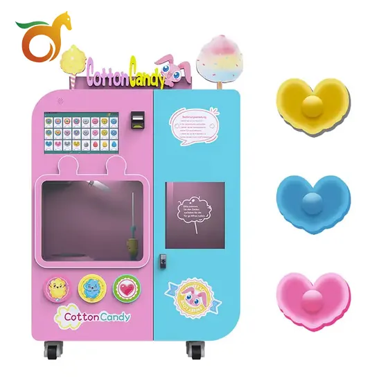 China Factory New Floss Flower Vending Automatic Cotton Candy Make Machine