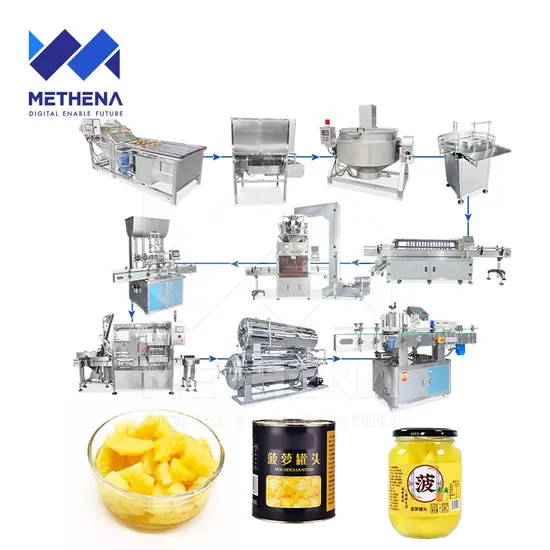 Industrial Canning Pears Peaches Canned Pineapple Production Lne Canned Fruit Machine