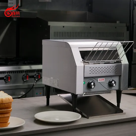 Electric Commercial Conveyor 300 PCS Toaster with Stainless Steel Housing for Snack Bar