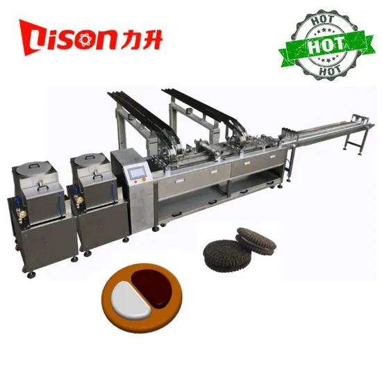 Double Lane Double Flavor Cream Biscuit Sandwich Machine for Sandwich Biscuit Cream Filling for Biscuit Factory