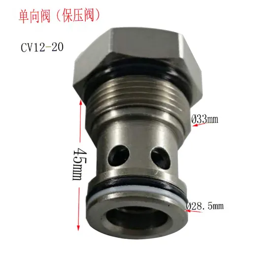 Hydraulic Thread Direct-Acting Cartridge Valve Flow Direction Pressure One-Way Valve Kcv08-20