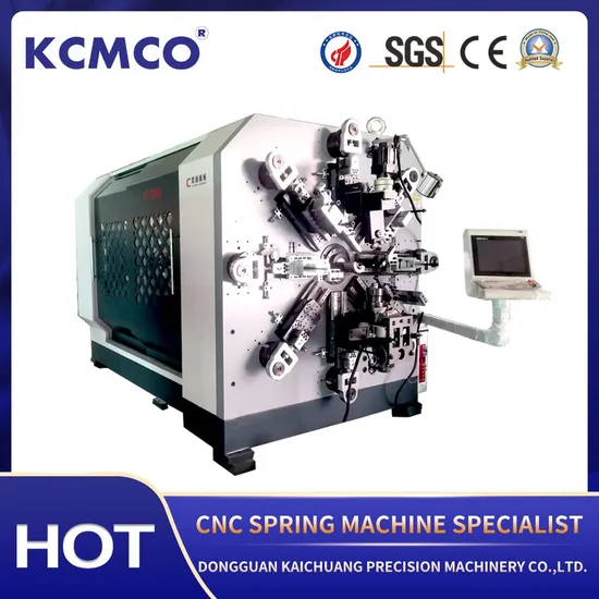 TOP 3 Spring Machine Supplier KCMCO KCT-1280WZ 12 Axis 8mm Camless CNC Compression Spring Wire bending Machine Making