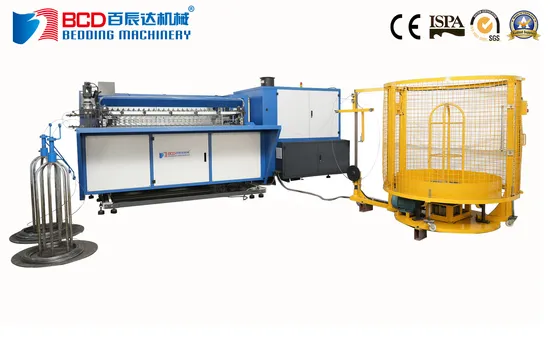 Full Servo Control Auto Mattress Spring Unit Automatic Production Line(Servo Motor, Spring Coiling&Assembling 3 in 1, 1 Coiler+2 Assembler with CE/SGS(BYTJ-100)