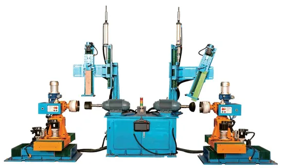 CNC Double Heads Interior or Ouer Polishing Machine, Automatic. Bottom and Side Polished/ High Efficiency and Productivity. No Need Manual