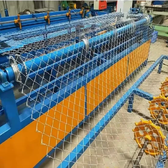 Fully Automatic Diamond Gi PVC Wire Mesh Chain Link Fence Weaving Net Making Machine New Construction Manufacturing Plant