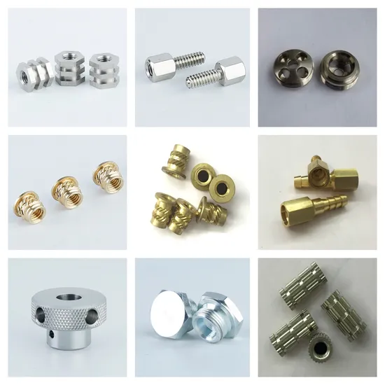 Inserts for Injection Die Casting Embedded Nut Brass Fix Collar Spacer Copper Leg Brass Knurling Pin PCB Isolation Column