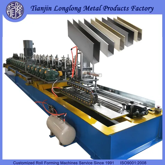 Aluminium Ceiling Rolling Mill Steel Suspend Baffles Roll Forming Machine for Ceiling Decoration