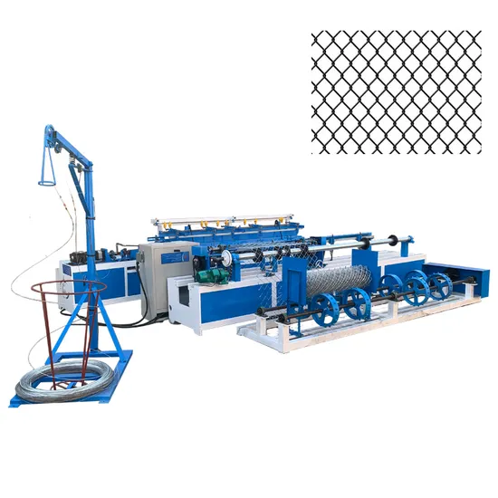 2 Worms Fully Automatic Chain Link Fence Making Machine with Compact Roll