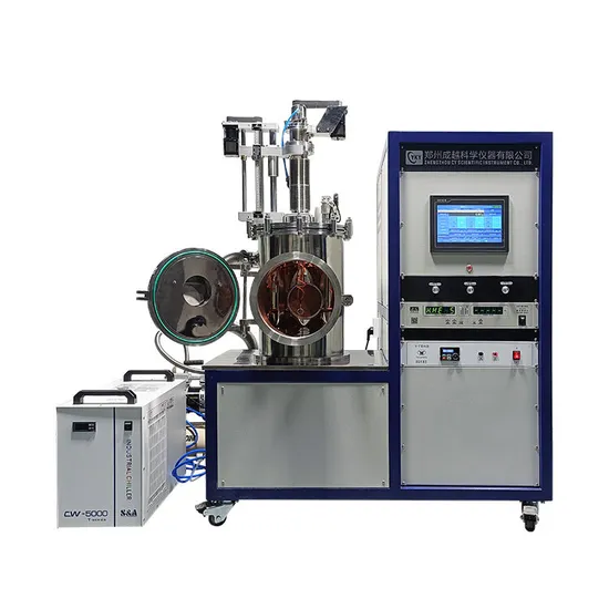 Three Source Thermal Evaporation Coating System with Liftable Substrate for Ge Sb Sn