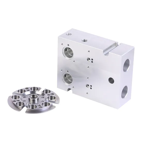 Precision CNC Machined Brushed Aluminum Hydraulic Manifold Block