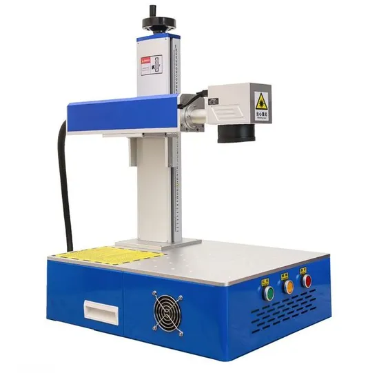 50W Portable Raycus Fiber Laser Marking Machine for Bird Rings Optional Upgrade Rotation Axis Work Size Optional Ring Carving Engraver