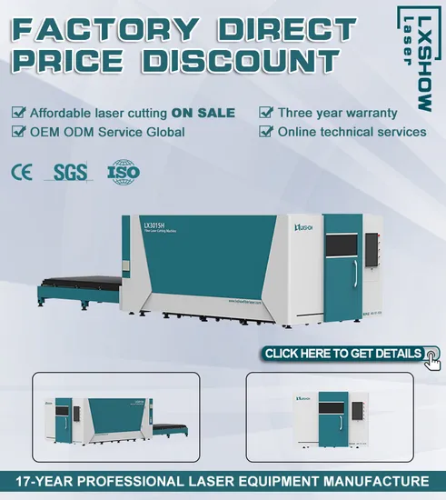 Factory Promotion 500W 1500W 1500watt 2000W 2kw 3000W Raycus Max CNC Aluminum Stainless Steel Metal Plate Fiber Laser Cutting Machine