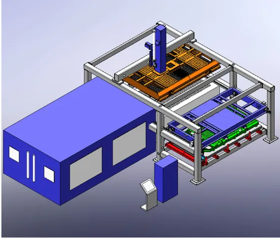 Auto Loading and Unloading Fiber Laser Cutting Machine 2kw