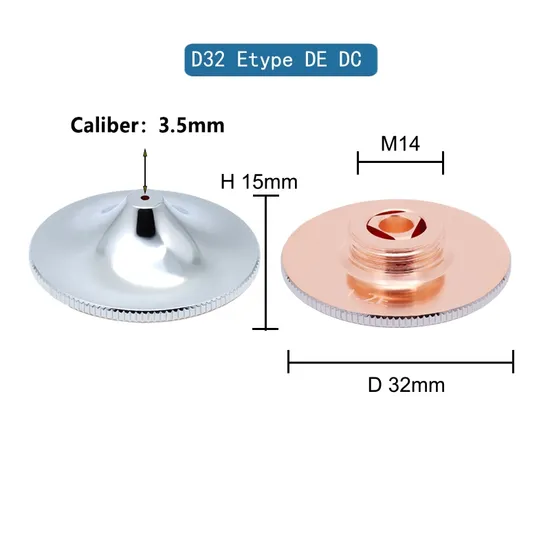 D32 High Speed Laser Nozzle for Laser Cutting Machine Double Layer