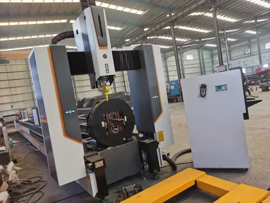 Fully Automatic Intelligent CNC 5-Axis Fiber Laser Tube and H-Beam Cutting Machine, Model Sdyp 5012, Steel Structure Max Cutting Dia. 500mm, Thickness 30mm
