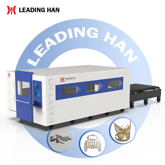Enclosed High Power Fiber Laser Cutting Machine 6000W 8000W 15000W Exchange Worktable with CE Certificate