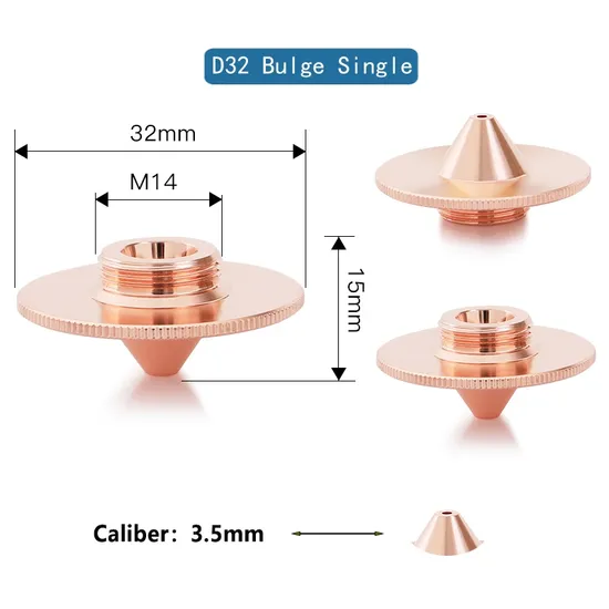 D32 Single Layer Fiber Laser Nozzle for Fiber Laser Cutting Machine