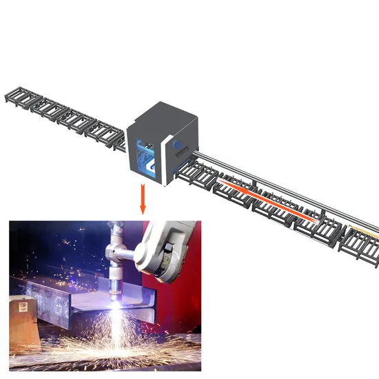 Steel Structure Fiber Laser Cutting Machine H Beam U Shaped Steel Profile 3 Chuck Short Tail Material Laser Pipe Cutting Machine
