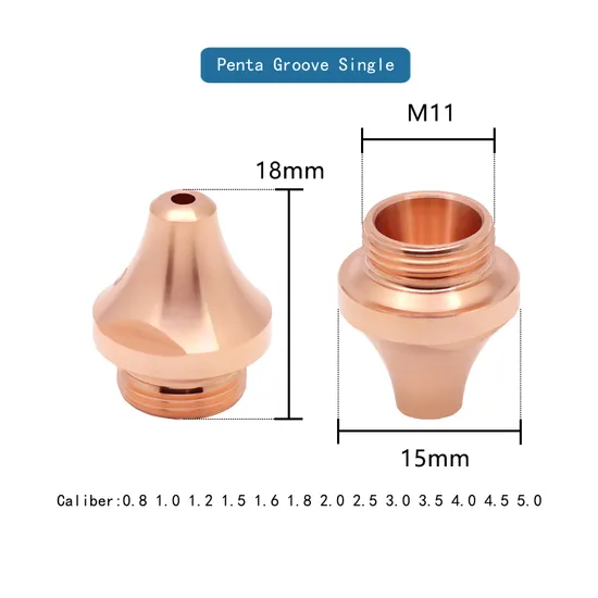 Beveled Nozzle Fiber Laser Cutting Machine High Power Groove Jet Nozzle