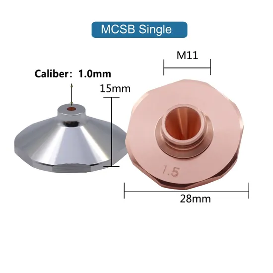 D28 M11 Laser Nozzles for Fiber Cutting