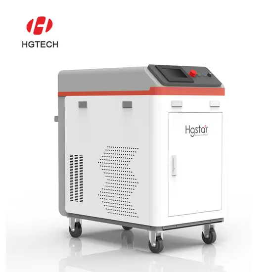 Hgtech New Portable High Speed 1000W 1500W 2000W 3000W Laser Rust Removal Machine CNC Fiber Laser Cleaning Machine for Metal Rust Paint Oil Removal
