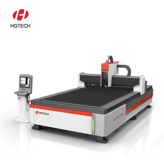 Wuhan Manufacturer Hgtech Lf-3015e 500W Fiber Laser Cutting Machine for Stainless Steel, Carbon Steel, Aluminum, Copper