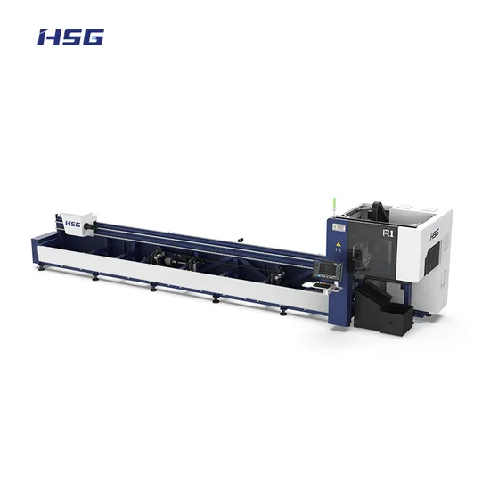 Hsg Metal Tube CNC Raycus Ipg Fiber Optic Tube Laser Cutting Machine
