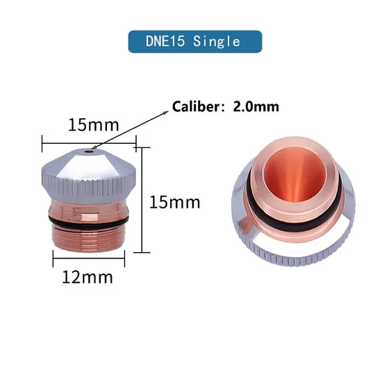 Dne Laser Cutting Nozzles Copper Cutting Head Spare Parts