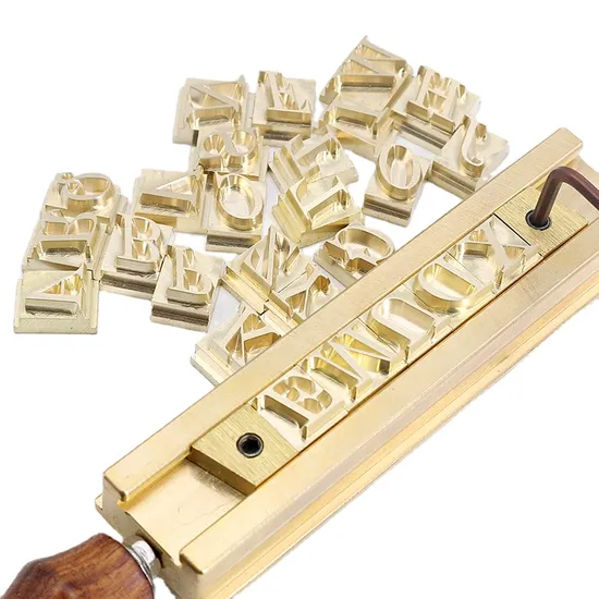Brass Letter Dies for Hot Foil Stamping 2*4*15mm British Brass Stamp Letters Bulk Coding Letters